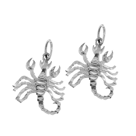 Sterling Silver 21mm Scorpion Earrings