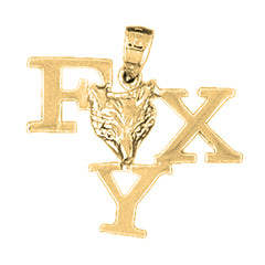 Yellow Gold-plated Silver Saying Pendant