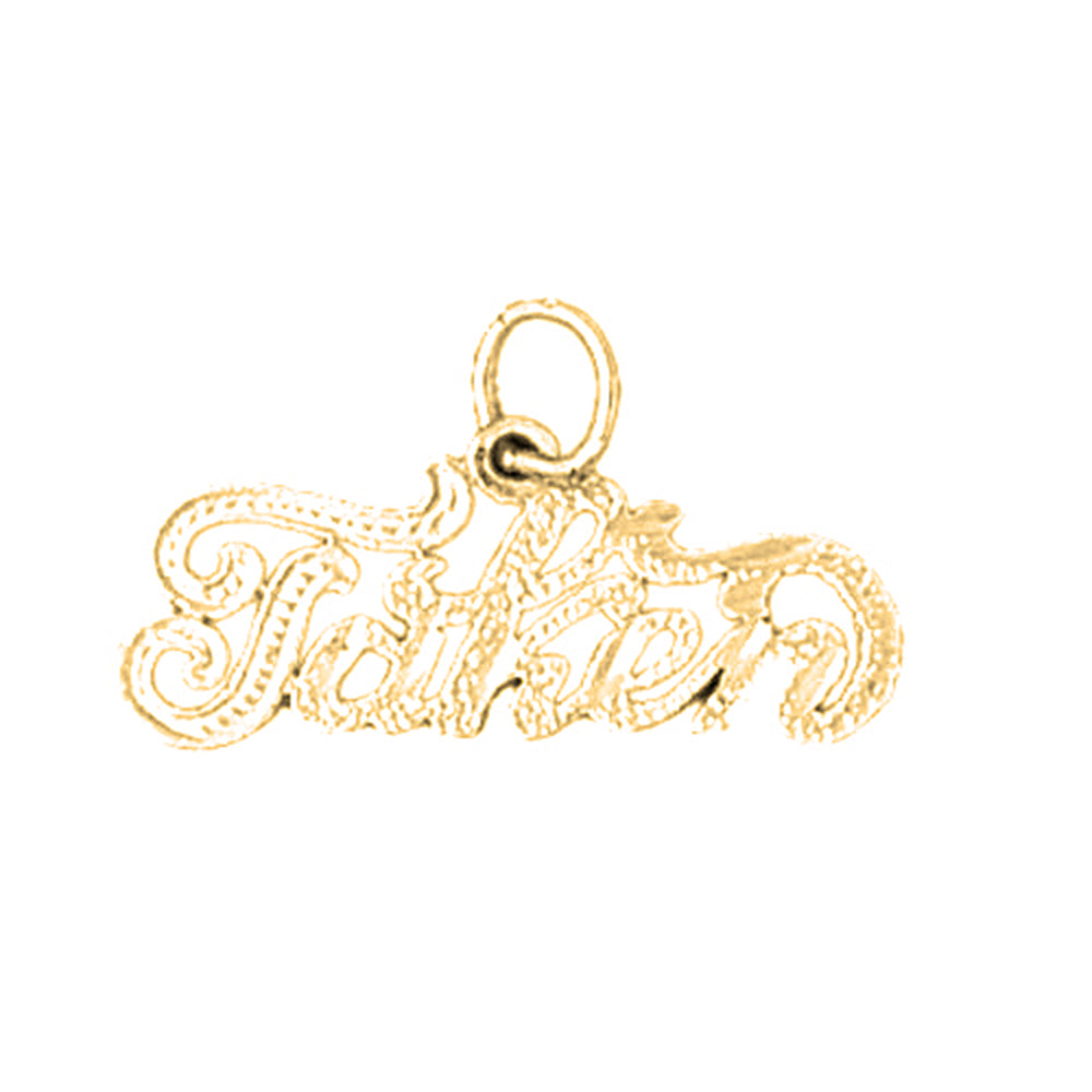 Yellow Gold-plated Silver Saying Pendant