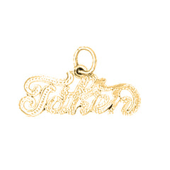 Yellow Gold-plated Silver Saying Pendant