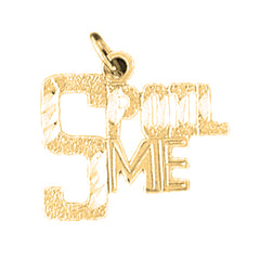 Yellow Gold-plated Silver Saying Pendant