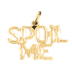 Yellow Gold-plated Silver Saying Pendant