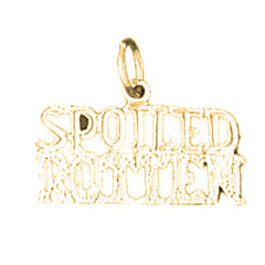 Yellow Gold-plated Silver Saying Pendant