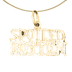 Sterling Silver Saying Pendant (Rhodium or Yellow Gold-plated)