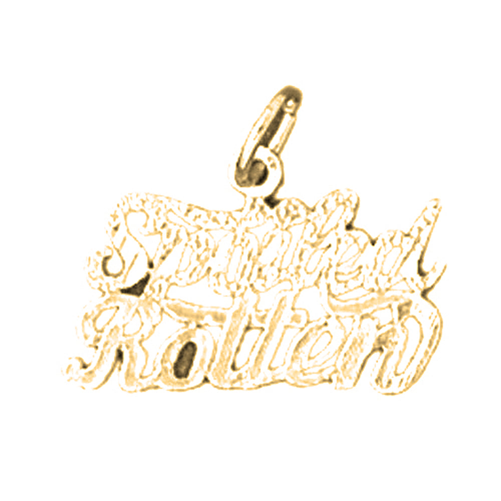 Yellow Gold-plated Silver Saying Pendant