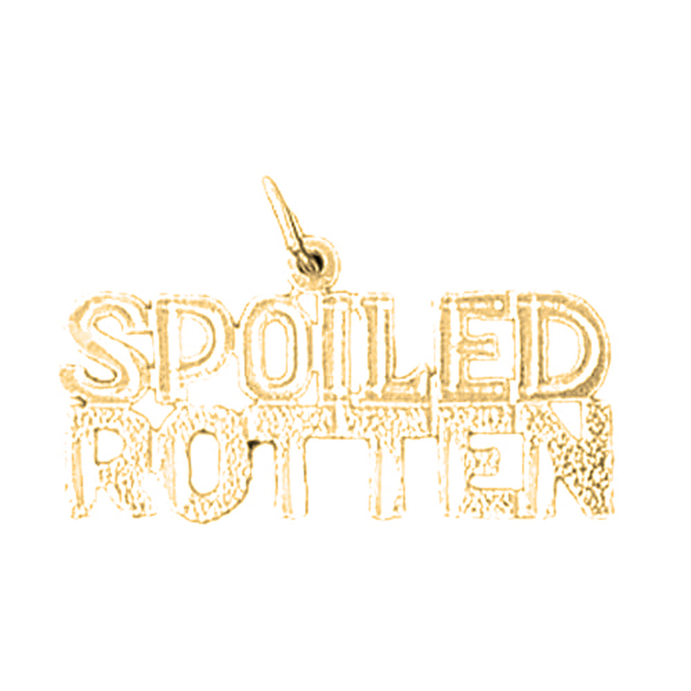 Yellow Gold-plated Silver Saying Pendant