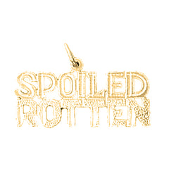 Yellow Gold-plated Silver Saying Pendant