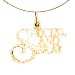 Sterling Silver Saying Pendant (Rhodium or Yellow Gold-plated)