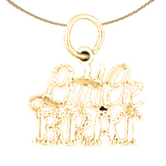 Sterling Silver Saying Pendant (Rhodium or Yellow Gold-plated)