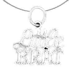 Sterling Silver Saying Pendant (Rhodium or Yellow Gold-plated)