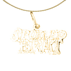 Sterling Silver Saying Pendant (Rhodium or Yellow Gold-plated)
