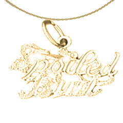 Sterling Silver Saying Pendant (Rhodium or Yellow Gold-plated)