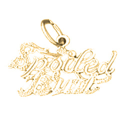 Yellow Gold-plated Silver Saying Pendant