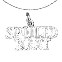 Sterling Silver Saying Pendant (Rhodium or Yellow Gold-plated)