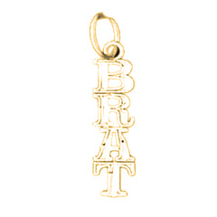 Yellow Gold-plated Silver Saying Pendant