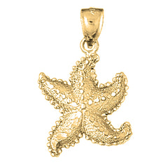 Yellow Gold-plated Silver Starfish Pendant