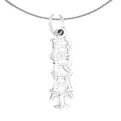 Sterling Silver Saying Pendant (Rhodium or Yellow Gold-plated)