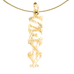 Sterling Silver Saying Pendant (Rhodium or Yellow Gold-plated)