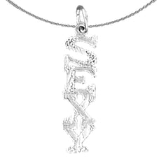 Sterling Silver Saying Pendant (Rhodium or Yellow Gold-plated)