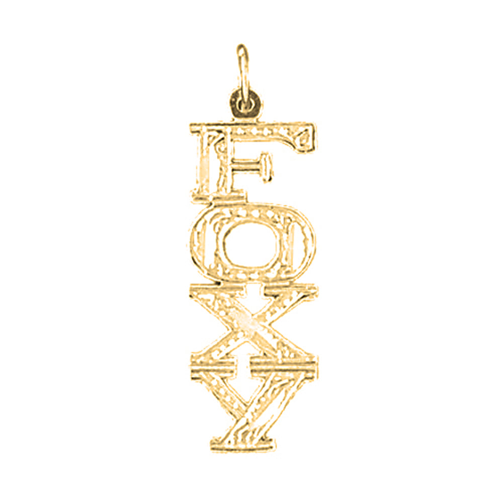 Yellow Gold-plated Silver Saying Pendant