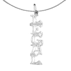 Sterling Silver Saying Pendant (Rhodium or Yellow Gold-plated)