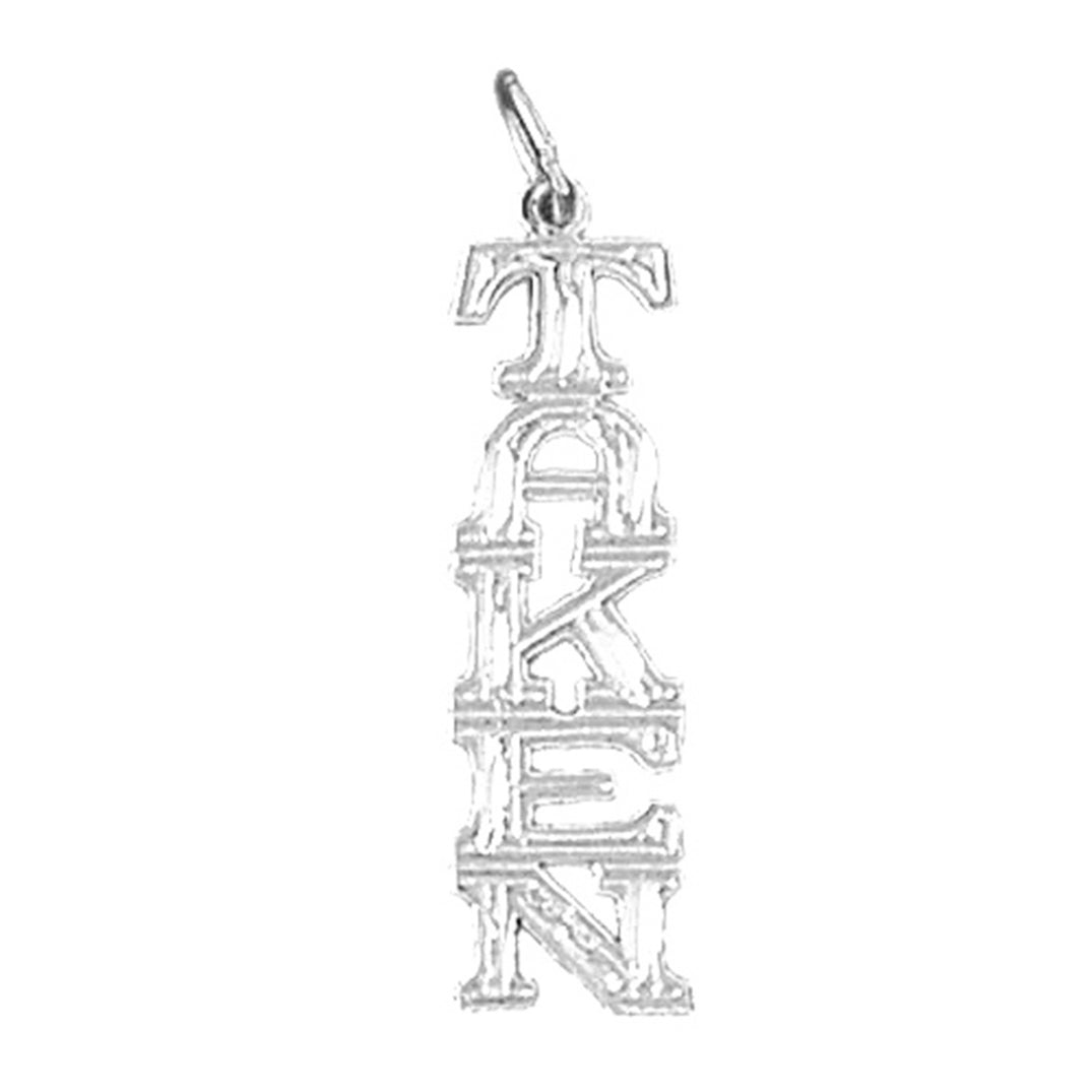 Sterling Silver Saying Pendant
