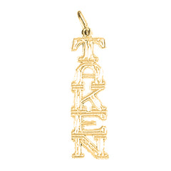 Yellow Gold-plated Silver Saying Pendant