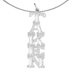 Sterling Silver Saying Pendant (Rhodium or Yellow Gold-plated)