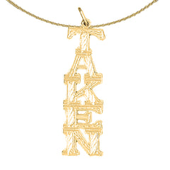 Sterling Silver Saying Pendant (Rhodium or Yellow Gold-plated)
