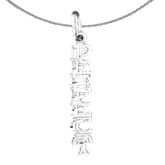 Sterling Silver Saying Pendant (Rhodium or Yellow Gold-plated)