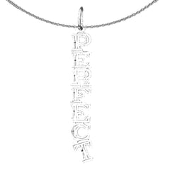 Sterling Silver Saying Pendant (Rhodium or Yellow Gold-plated)