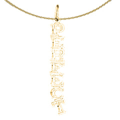 Sterling Silver Saying Pendant (Rhodium or Yellow Gold-plated)