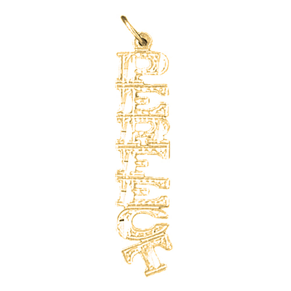 Yellow Gold-plated Silver Saying Pendant