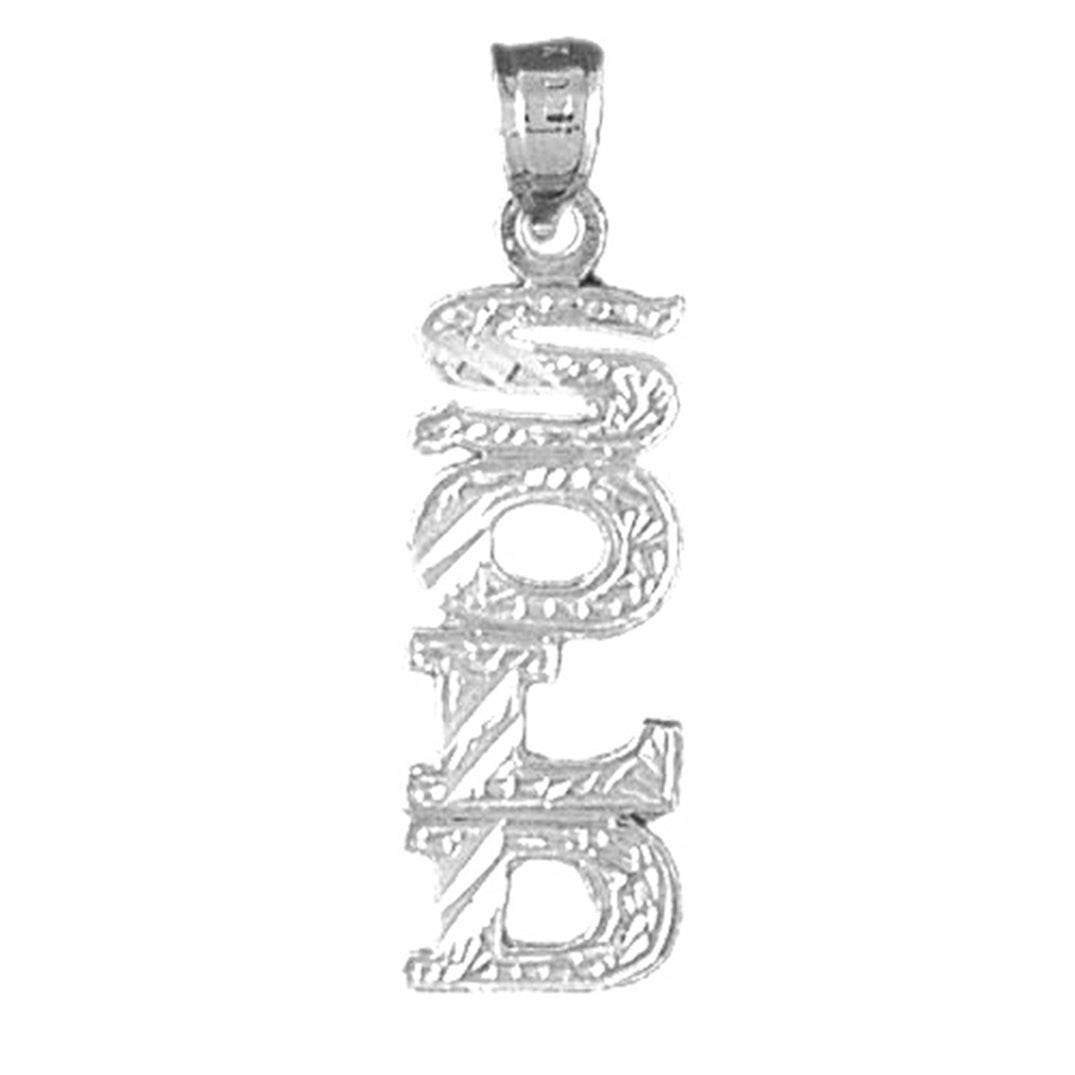 Sterling Silver Saying Pendant