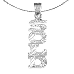 Sterling Silver Saying Pendant (Rhodium or Yellow Gold-plated)