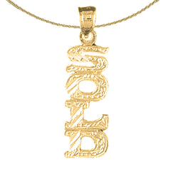 Sterling Silver Saying Pendant (Rhodium or Yellow Gold-plated)