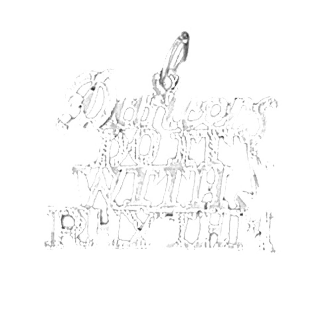 Sterling Silver Saying Pendant