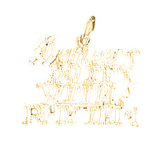 Yellow Gold-plated Silver Saying Pendant