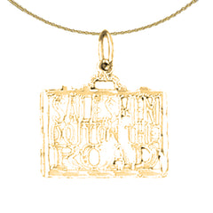Sterling Silver Saying Pendant (Rhodium or Yellow Gold-plated)