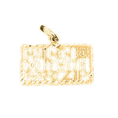 Yellow Gold-plated Silver Saying Pendant