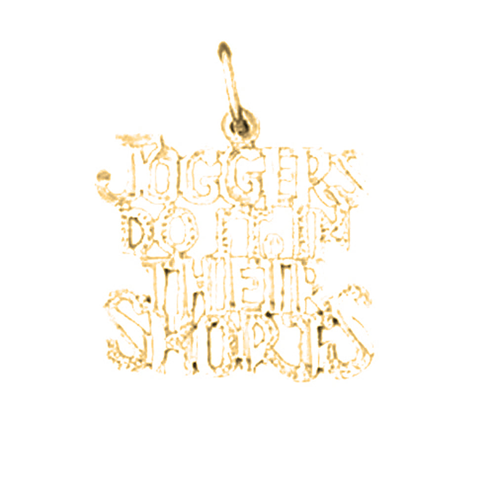 Yellow Gold-plated Silver Saying Pendant