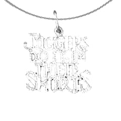 Sterling Silver Saying Pendant (Rhodium or Yellow Gold-plated)