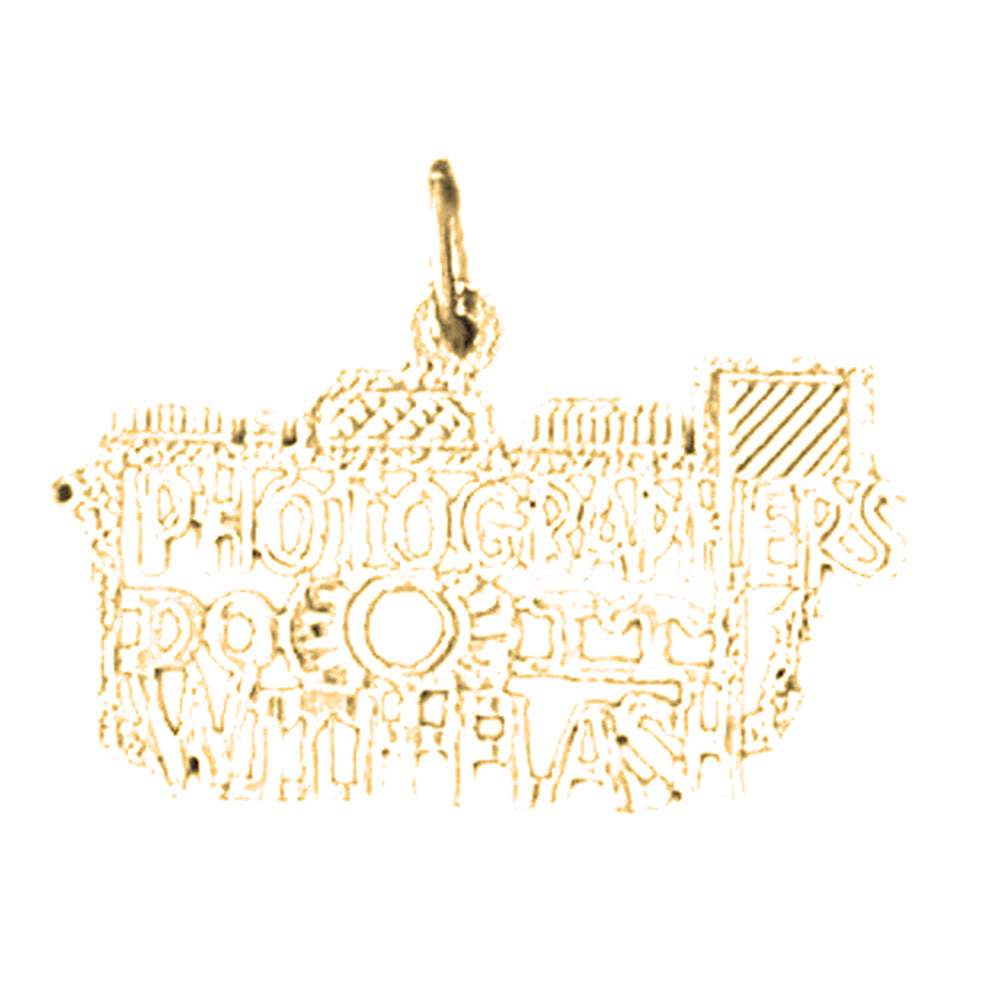 Yellow Gold-plated Silver Saying Pendant