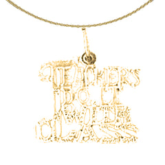 Sterling Silver Saying Pendant (Rhodium or Yellow Gold-plated)