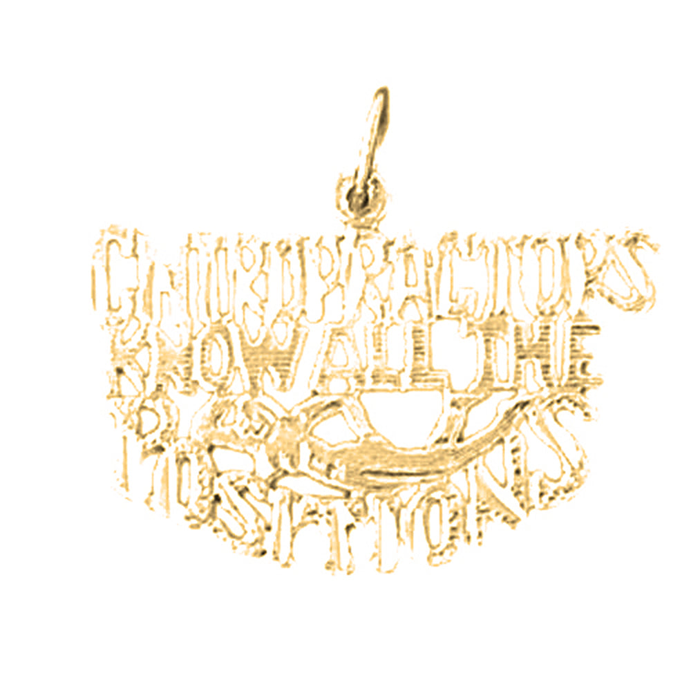 Yellow Gold-plated Silver Saying Pendant