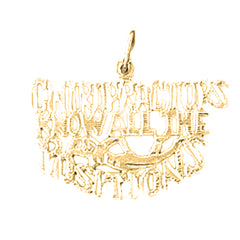 Yellow Gold-plated Silver Saying Pendant