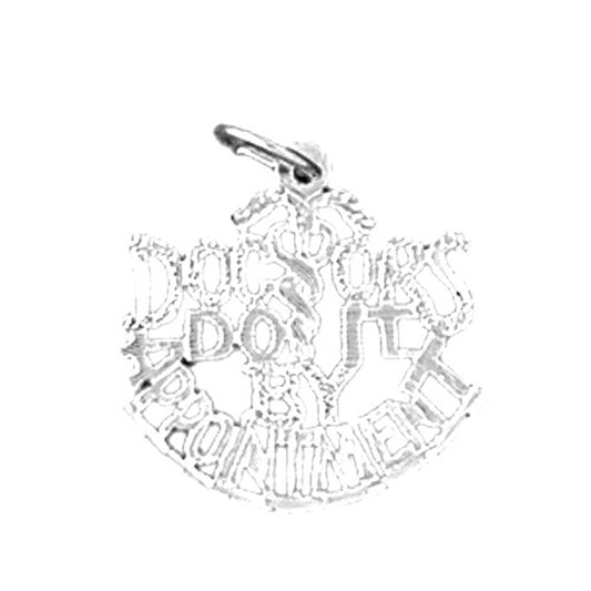 Sterling Silver Saying Pendant