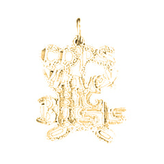 Yellow Gold-plated Silver Saying Pendant