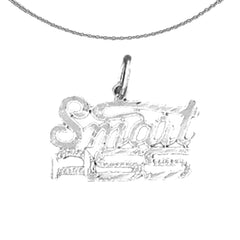 Colgante con frase en plata de ley (chapado en rodio o oro amarillo)