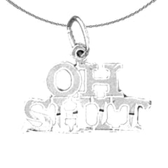 Sterling Silver Saying Pendant (Rhodium or Yellow Gold-plated)